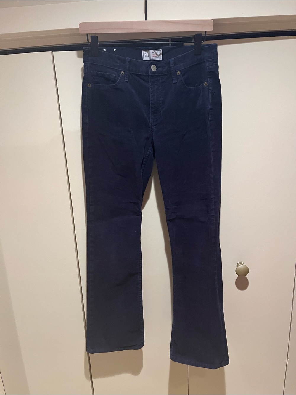 Navy Bootcut Corduroy Pants